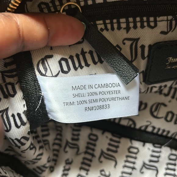 JUICY COUTURE Velour Camera Logo rhinestonecrossbody bag New - Picture 9 of 15